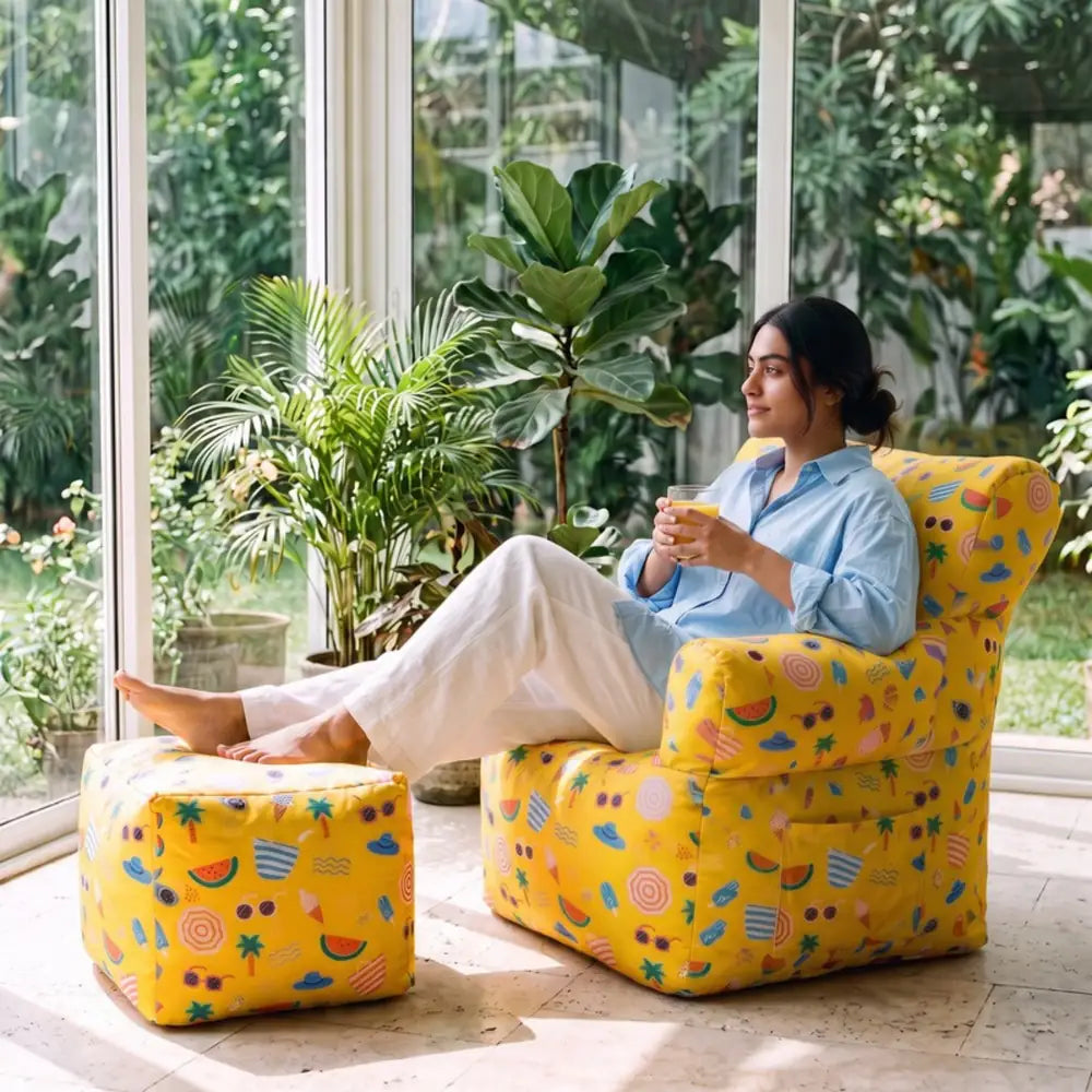 Royal Chair Sungasm: woman with orange juice in a sunroom - Magalis Egypt